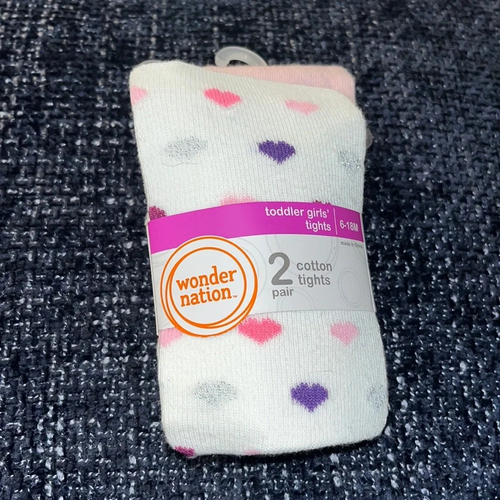 NWT! Two Cotton Tights Girls